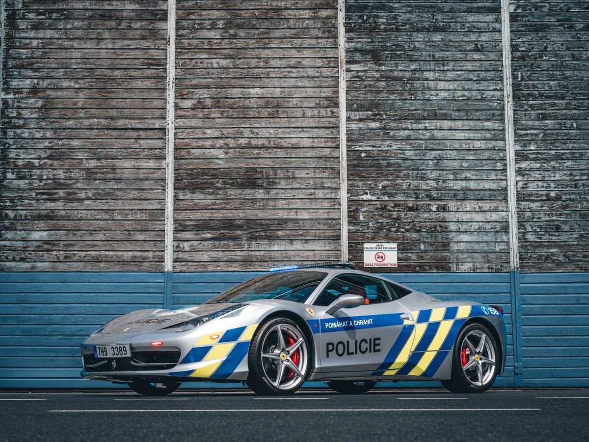 Seized Ferrari 458 supercar pressed into service by Czech police
