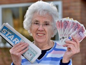 Competition winner Marjorie Smith, 82, plans to splash out on a spot of decorating at her home in Wem