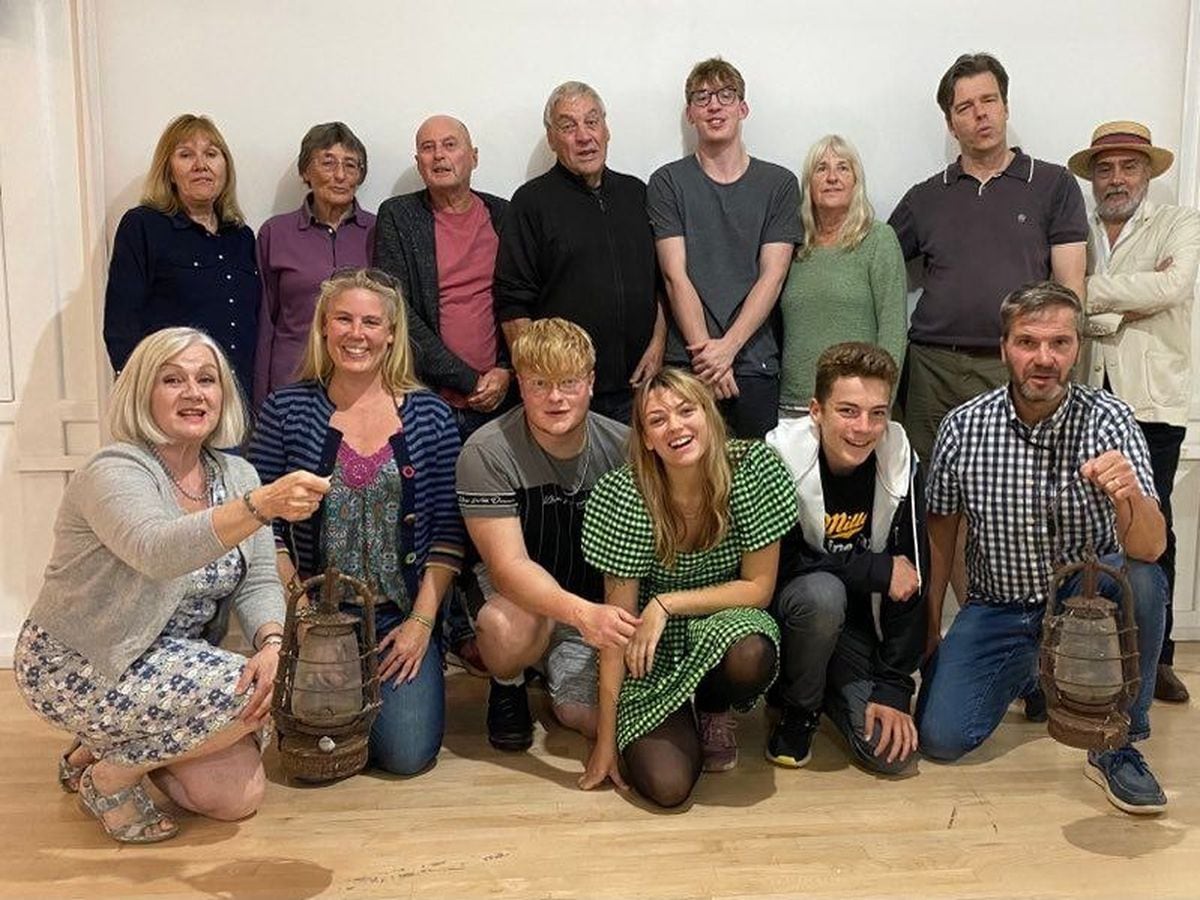 Members of the cast in rehearsal for The Railway Children