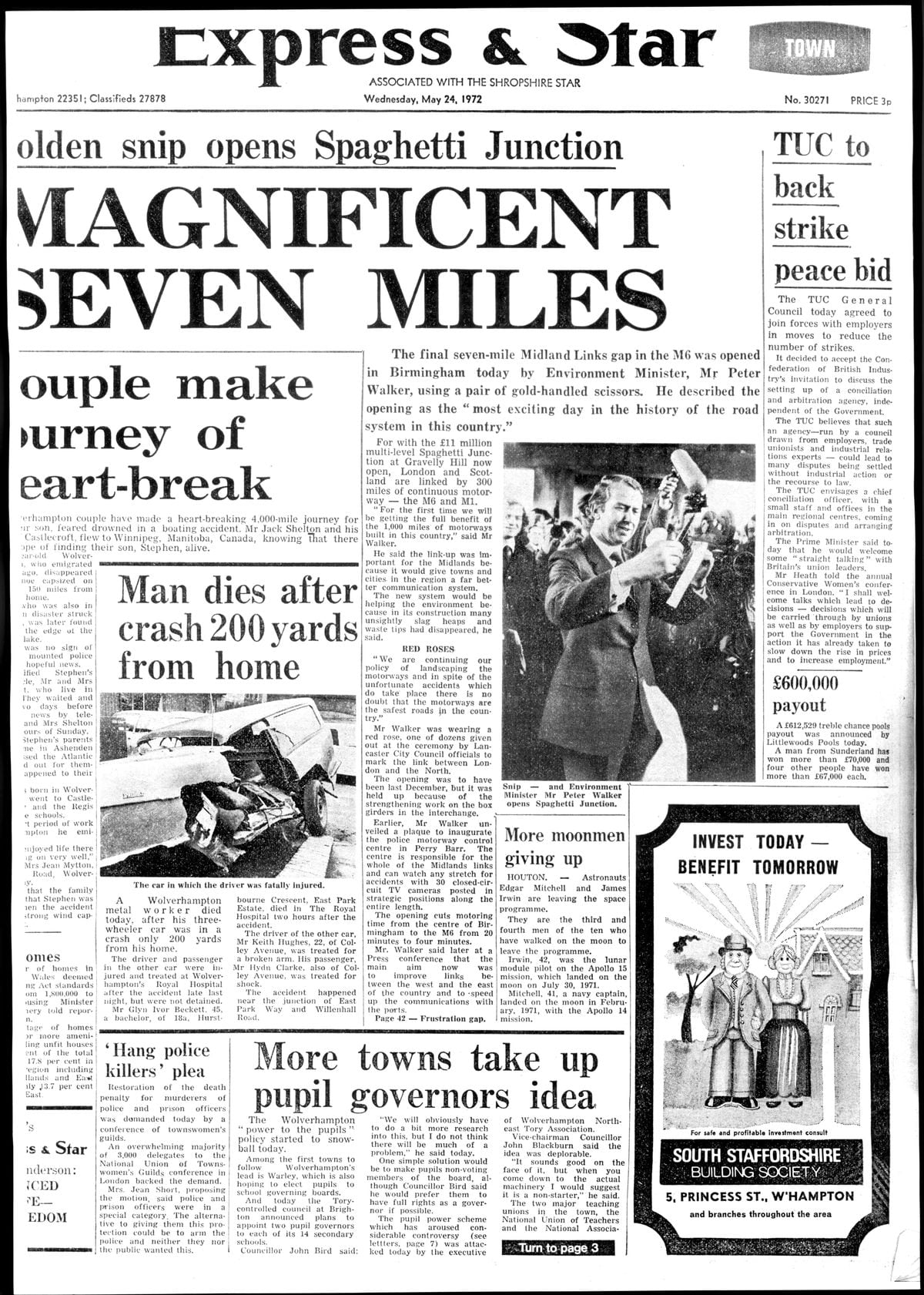 How the Express & Star reported the opening of Spaghetti Junction
