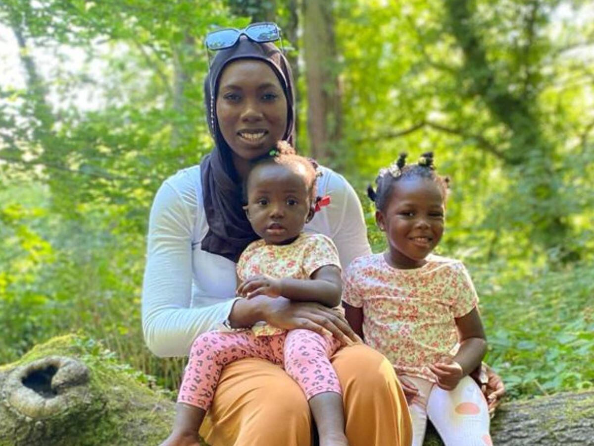 Fatoumatta Hydara with her daughters