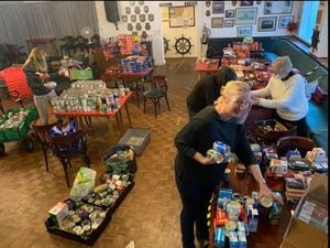 Volunteers at Newport (Shropshire) food bank, which is open to all sectors of the community 
