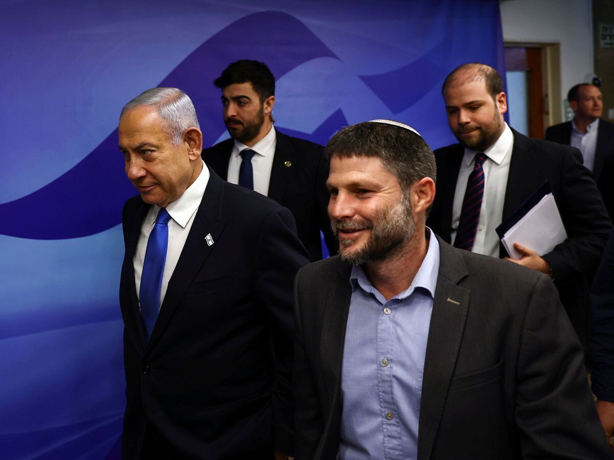 Israeli PM Benjamin Netanyahu and Finance Minister Bezalel Smotrich