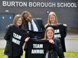 Pictured: Issy Simmons 14, Mia Smart 15, Mary Antwi 15 and Taylor Dury 14. Mary was unable to join the teens on Saturday.