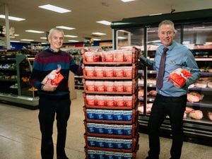 Stans superstore in Oswestry is doing free deliveries to vulnerable shoppers over 60. Pictured from left Rob Faulks and Andrew Faulks