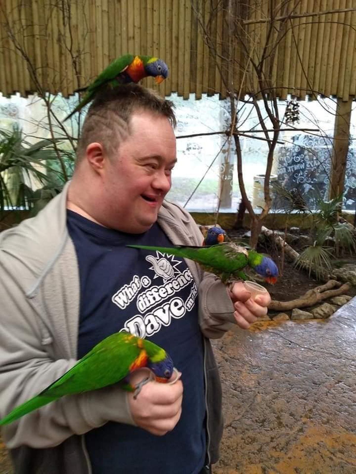 David is a frequent visitor with his carer