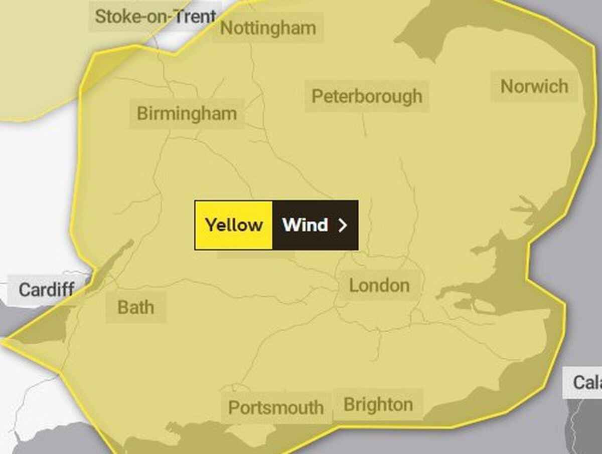 The weather warning has been issued for the region throughout the day. Photo: Met Office