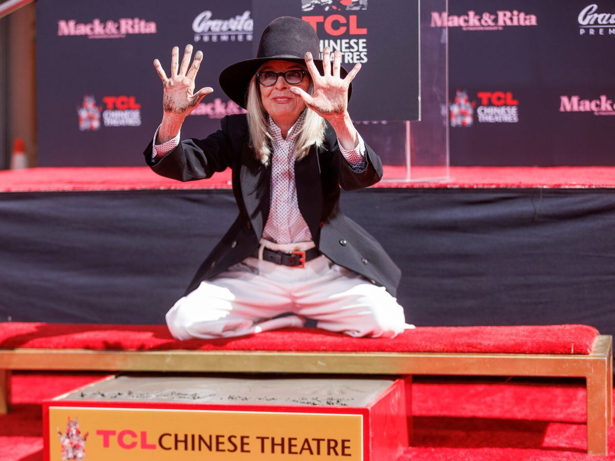 Diane Keaton recalls childhood dreams of Hollywood as she cements her handprints