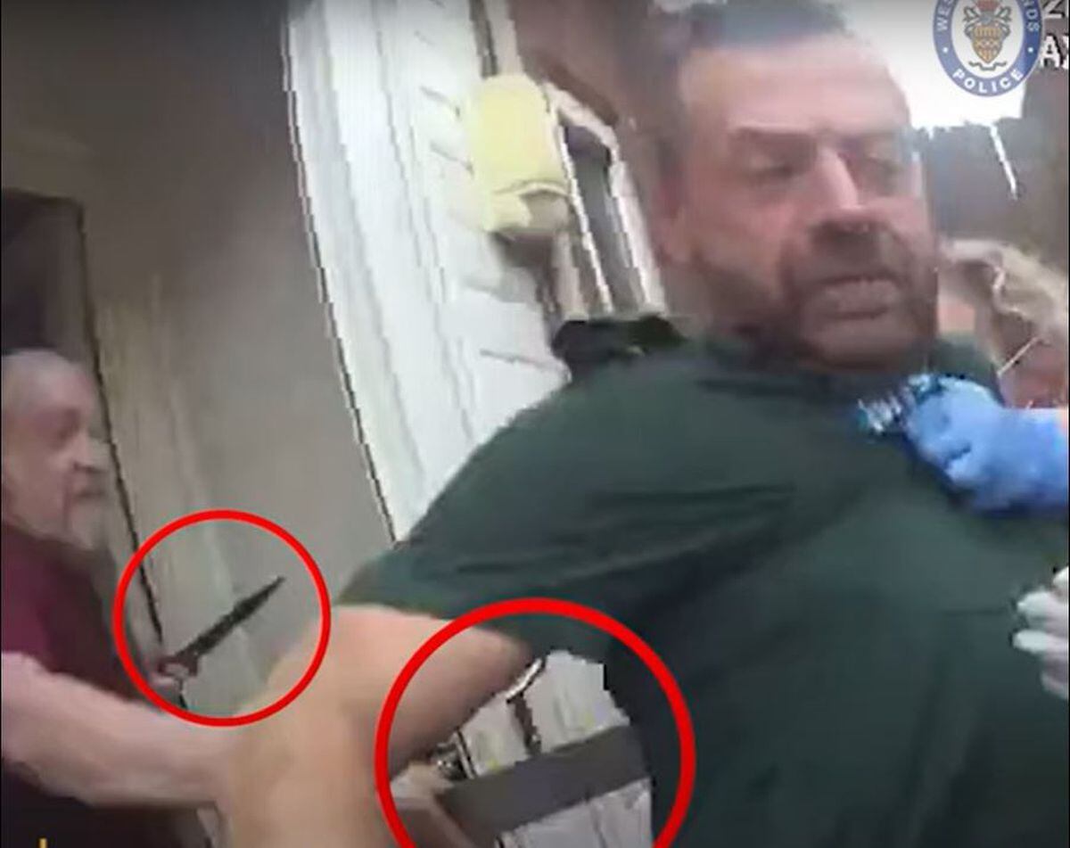 Bodycam footage shows the moment Martyn Smith attacked paramedics Michael Hipgrave and Deena Evans. Photo: West Midlands Police