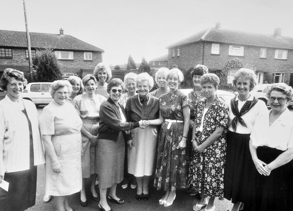 The retirement as chairman of Muriel Jack, centre left, in 1990.