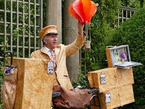 A heavily laden postman from Bird in The Hand Theatre will entertain audiences at the Llandogo Community Picnic on June 3 and 4 in Ross