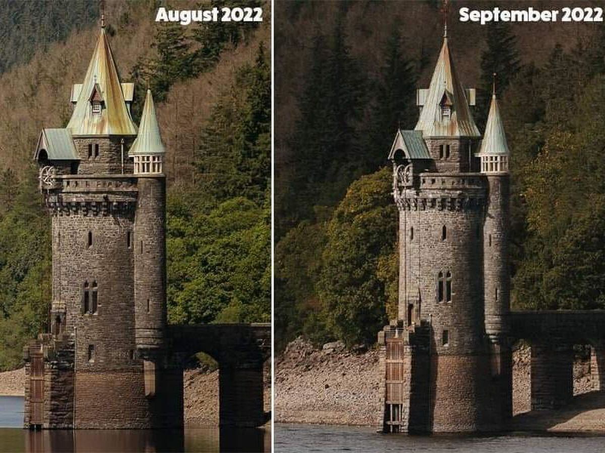 A comparison of the water level at Lake Vyrnwy