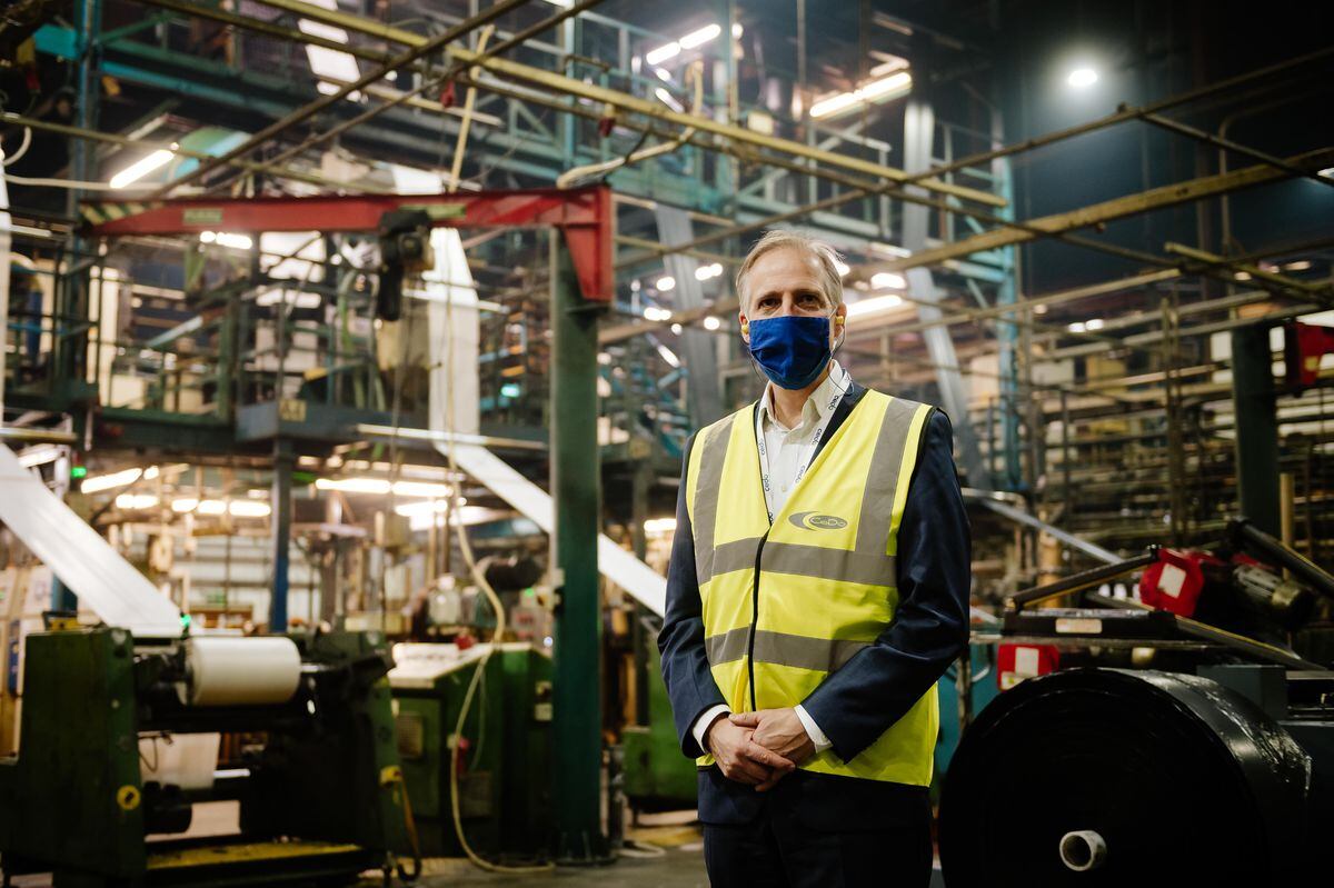 Commercial director Martin Burdekin inside the Telford plant
