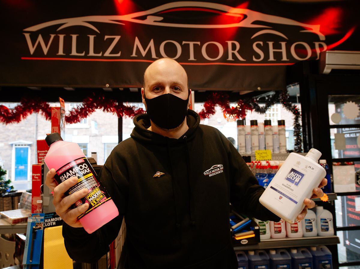 Will Keight set up his own car parts/accessories shop in Bridgnorth during lockdown called Willz Motor Shop