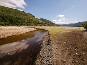 Lake Vyrnwy is only around half full