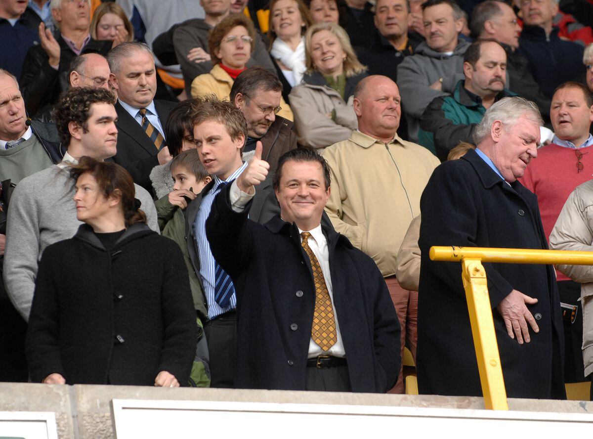 Wolverhampton Wanderers v Southampton. Jez Moxey gives me the thumbs at the end of the game 