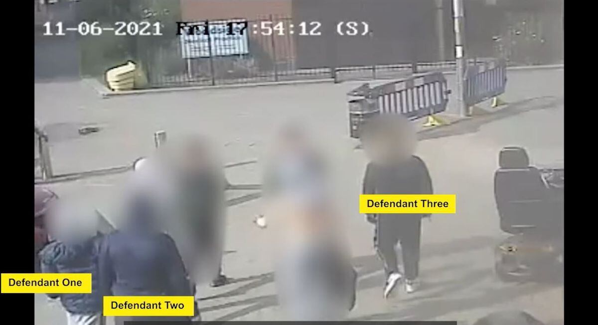 CCTV captured the youths heading off for a fight before Peter Cairns was murdered