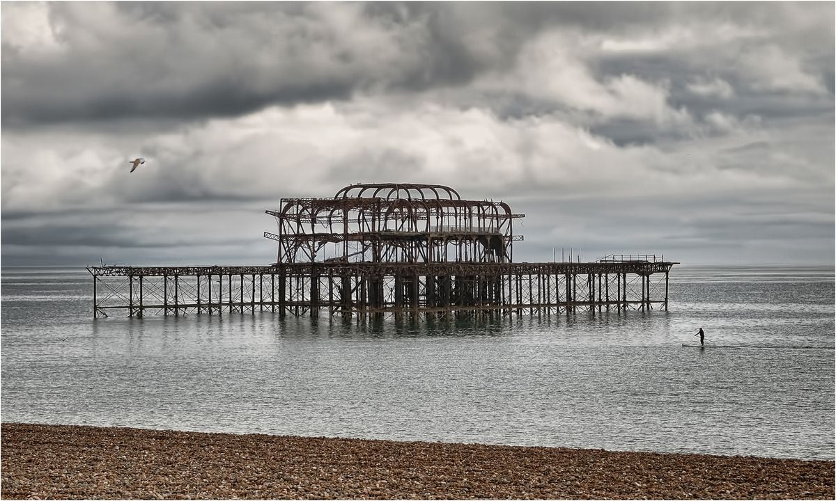 Brighton's Crumbling West Pier by Edward Kosinski
