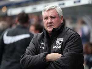 Steve Bruce during the Sky Bet Championship match between Birmingham City and West Bromwich Albion at St Andrew's Trillion Trophy Stadium on April 3, 2022 in Birmingham, England. (Photo by Adam Fradgley/West Bromwich Albion FC via Getty Images).