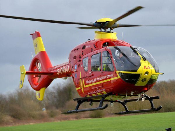 Woman airlifted to hospital after two air ambulances sent to car crash near Ludlow