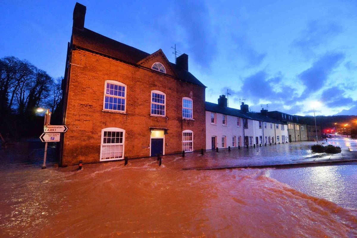 Flooding in Weeping Cross Lane, Ludlow