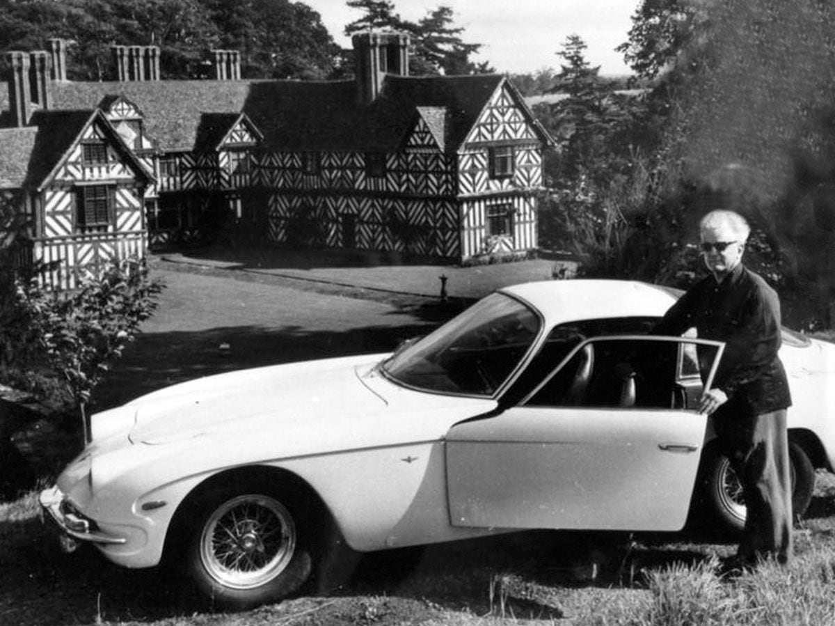 Robin Grant outside Pitchford Hall after becoming the world's first buyer of a Lamborghini.