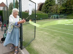 Claverley Tennis Club's open day in 2020 where the late Norah Glass, the club's longest standing member who sadly died earlier this year aged 92, cut the ribbon.