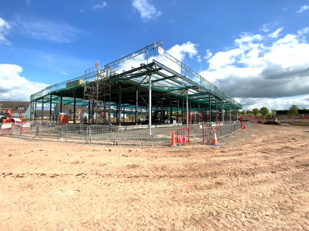 Work taking place on the new Ludlow Sainsbury's store