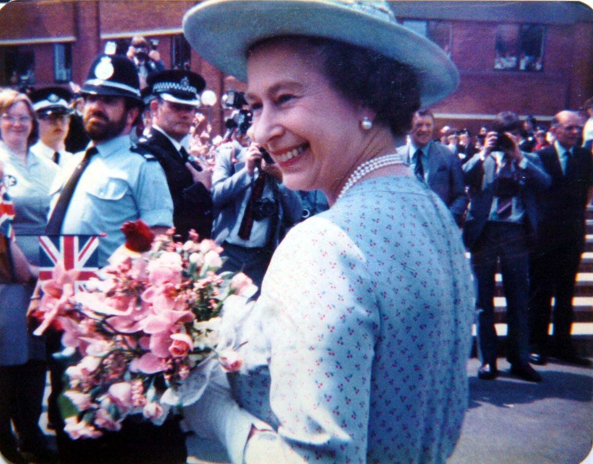 The Queen at Redditch in 1983, pictured by Hilda Tonks from Bloxwich