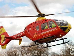 The air ambulance was called to the scene.