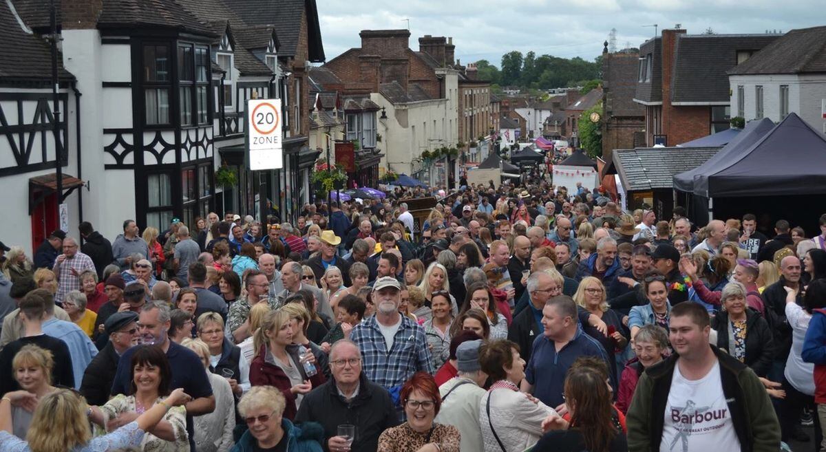 Crowds enjoying a previous Broseley Festival