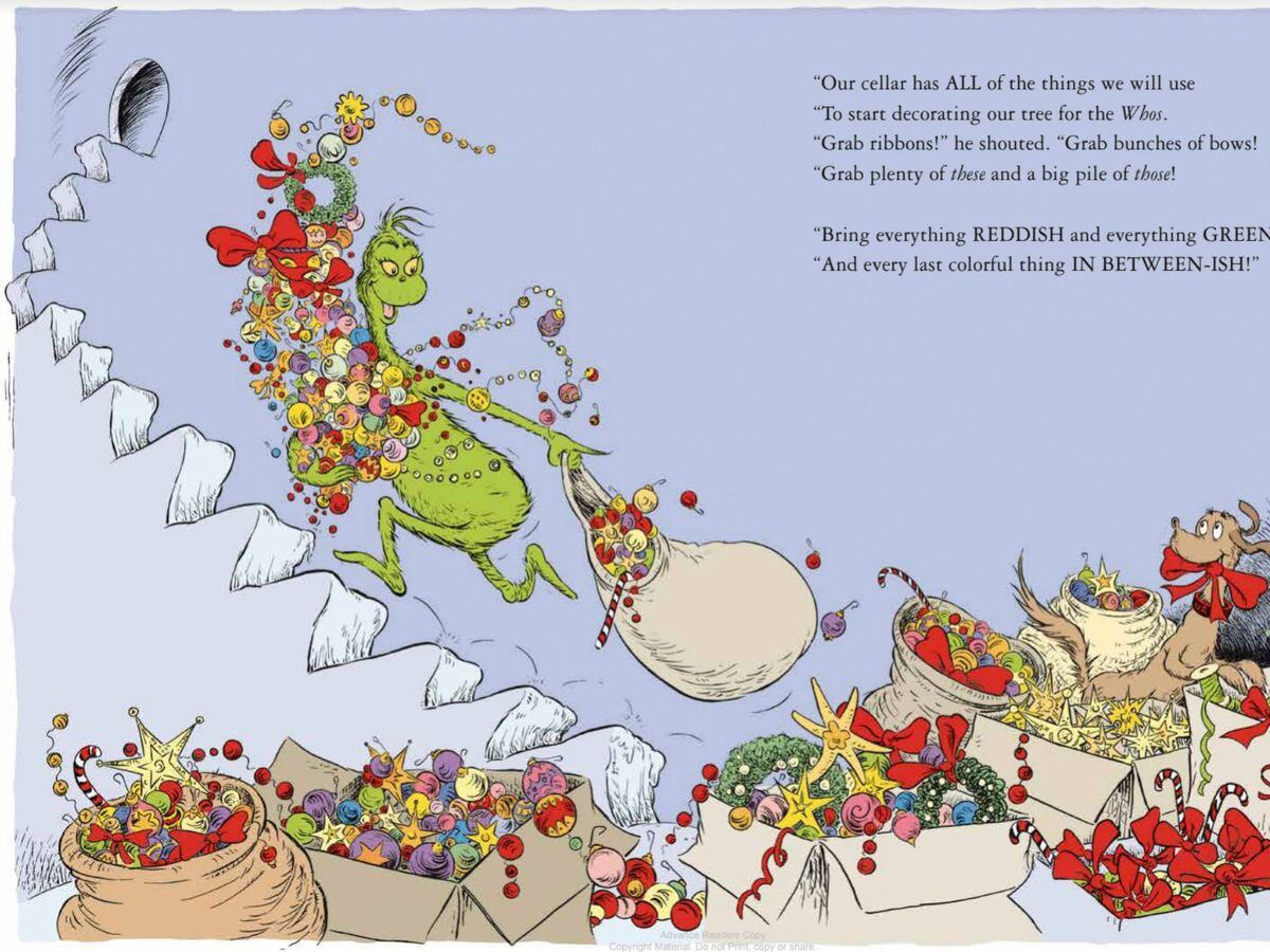 A page from the new book How The Grinch Lost Christmas!