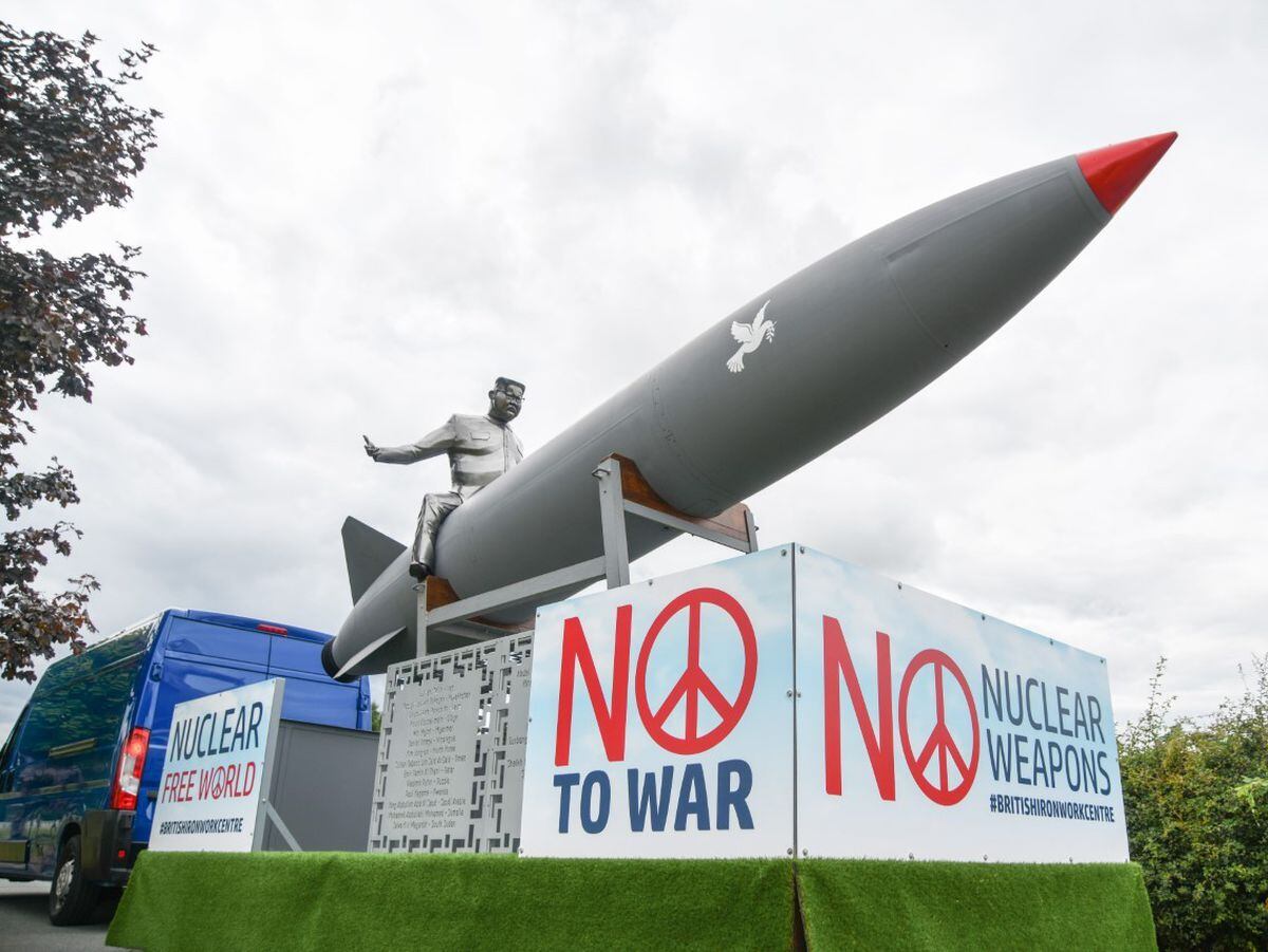The anti nuclear sculpture