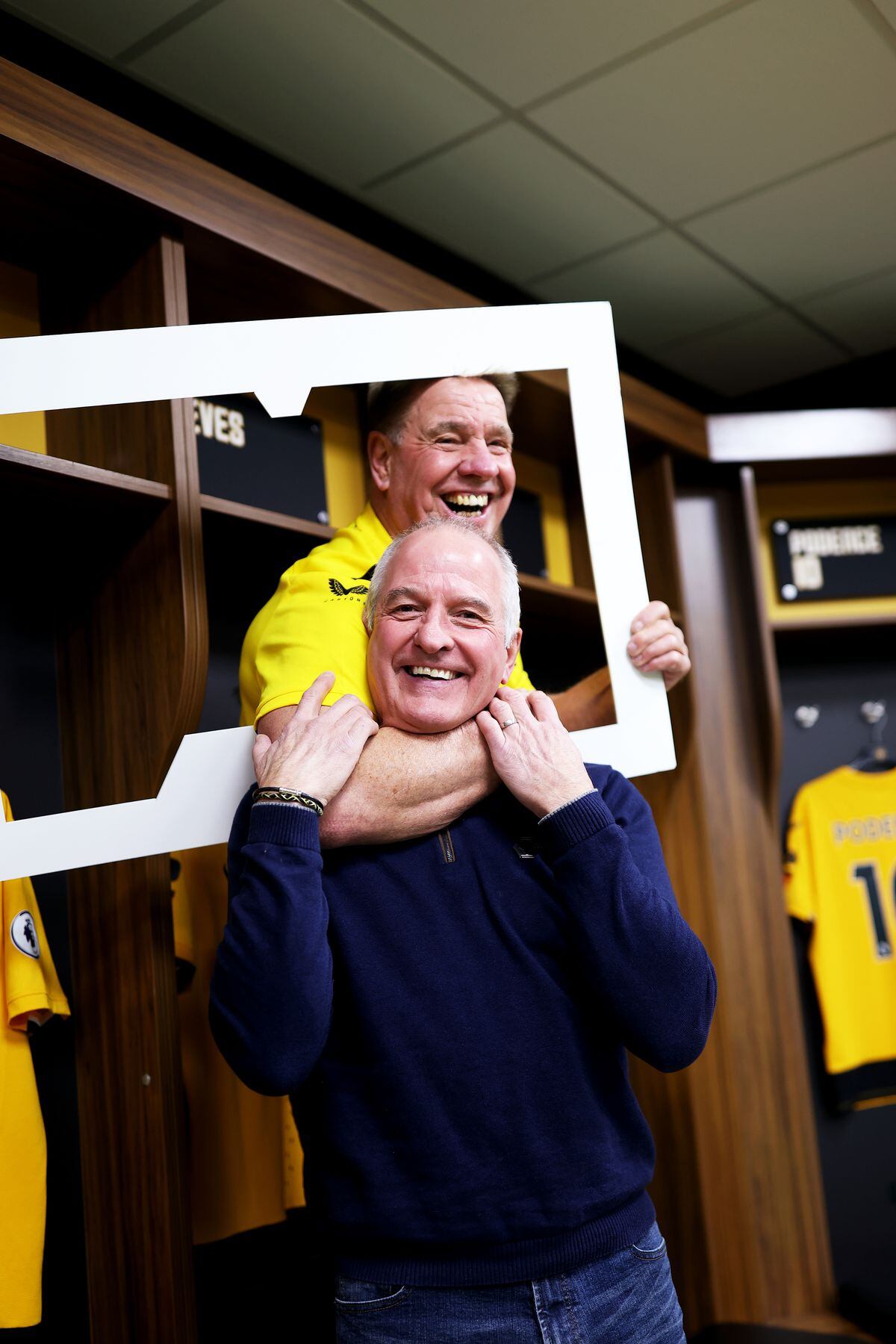Steve Bull surprises a Wolves fan as part of a Wolves Wish at Molineux (Photo by Jack Thomas - WWFC/Wolves).
