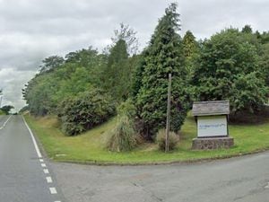 The Golfa Hall Sign - off the A458 just outside Welshpool. Photo: Google