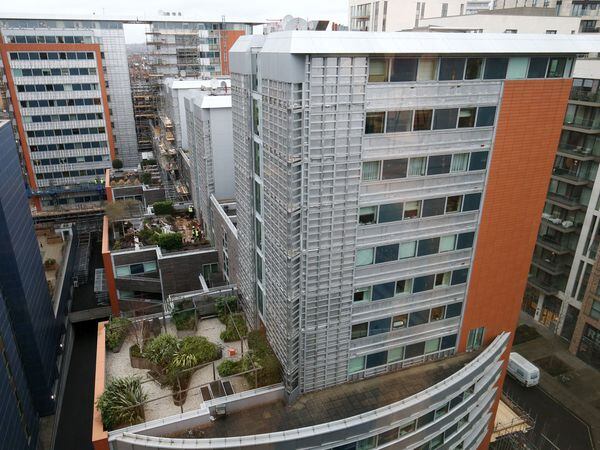 Contractors undertake works at a residential property in Paddington to remove unsafe cladding