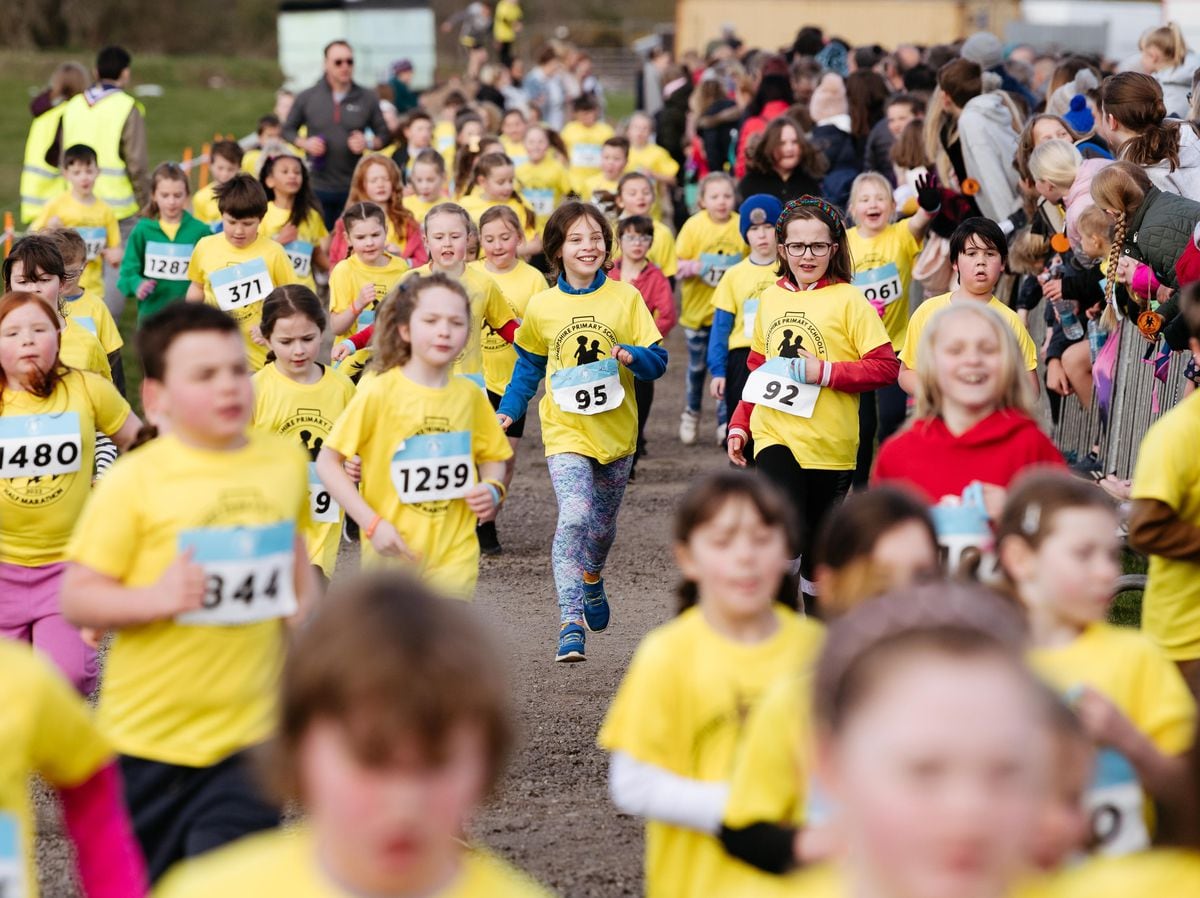 Nearly 1,500 youngsters completed their half marathon challenge at the West Mid Showground in Shrewsbury.