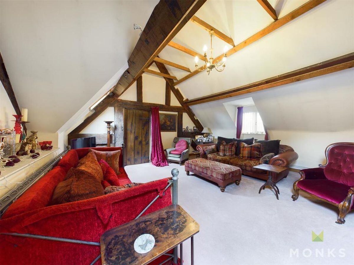 The main bedroom is big enough to include an office area. Photo: Rightmove