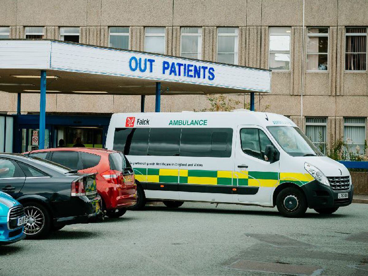 The man was taken to Royal Shrewsbury Hospital