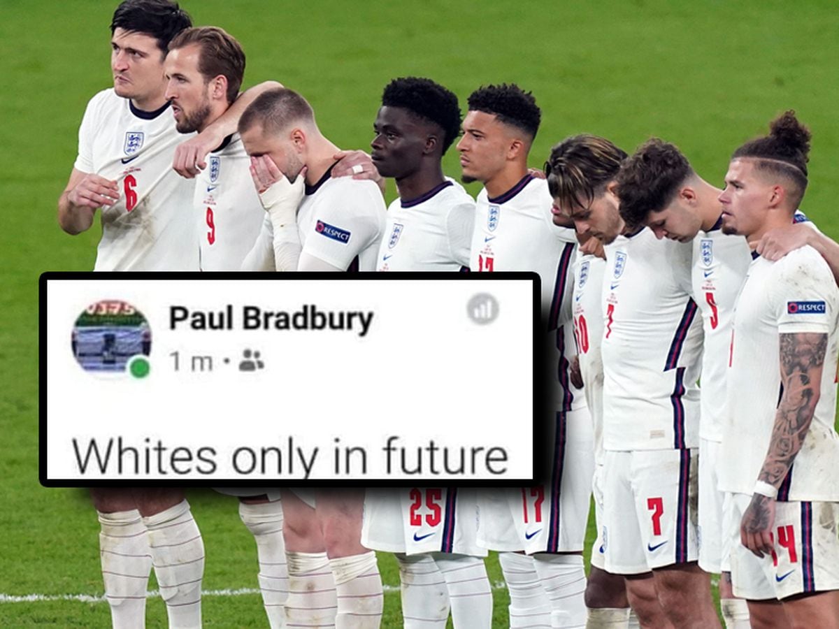 Comments were posted to Paul Bradbury's Facebook page after England's Euro 2020 final loss to Italy
