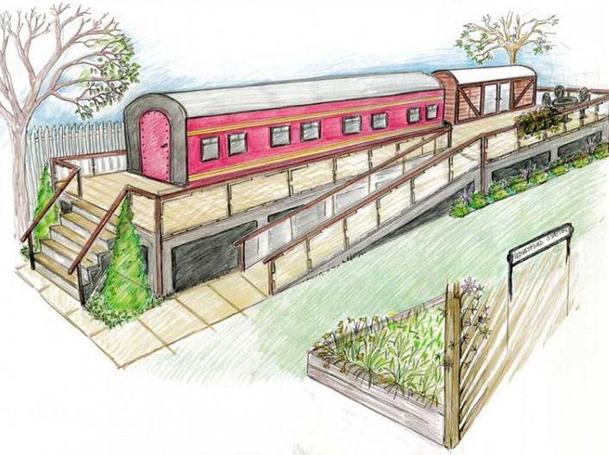 The project is to install a fully restored British Rail railway carriage and a coal wagon on to a section of track located alongside the existing Anglesey Street Car Park with the aim to clear the rest of the area for a garden. Photo: West Midlands Railway