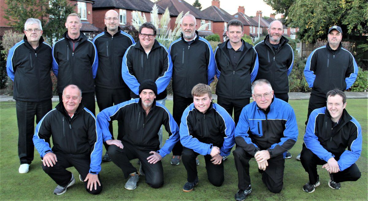 Champions Adderley before their Premier pre play-off win over Horsehay at Meole Brace