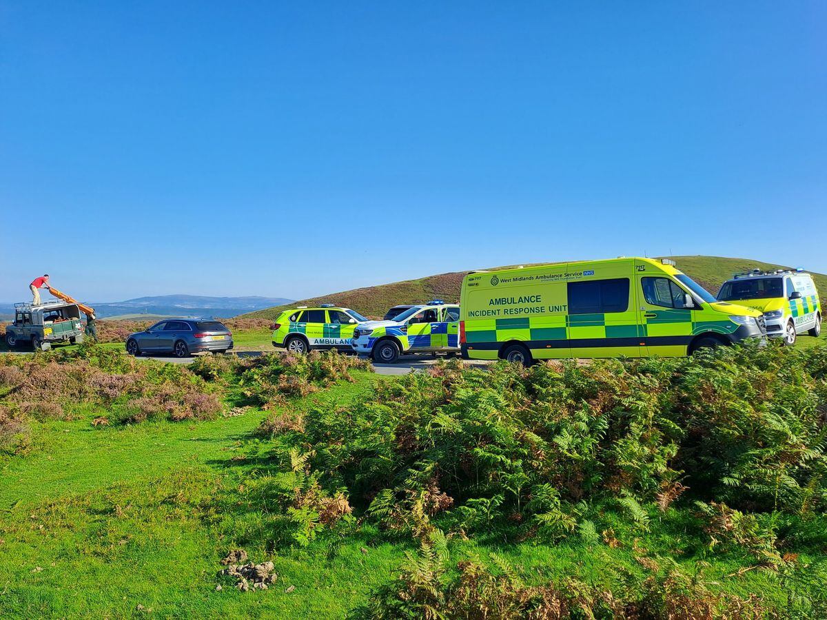 Ambulance and National Trust teams were called to Long Mynd. Photo: South Shropshire SNT