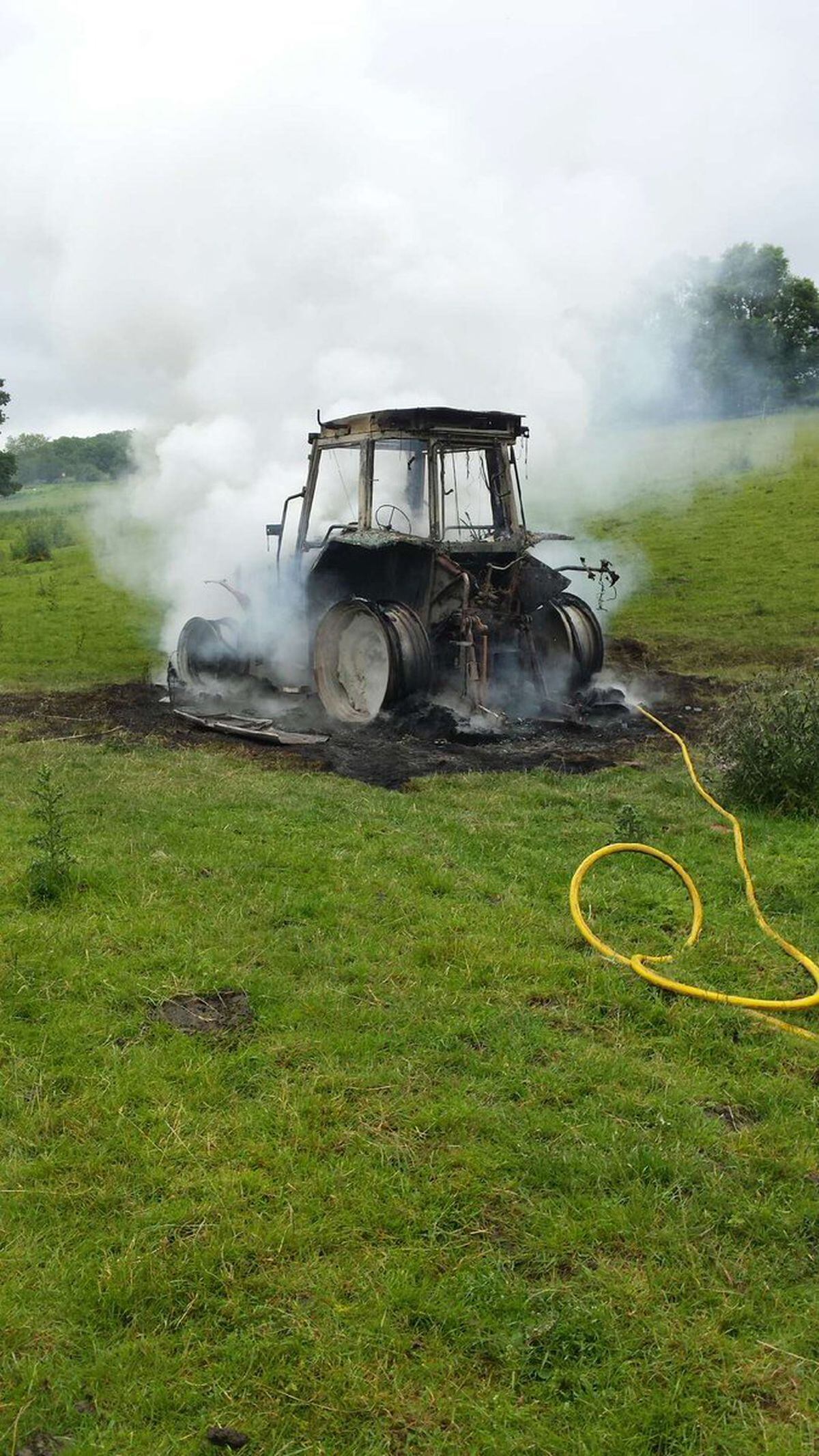 The tractor fire - picture: @sfrs_wenlock