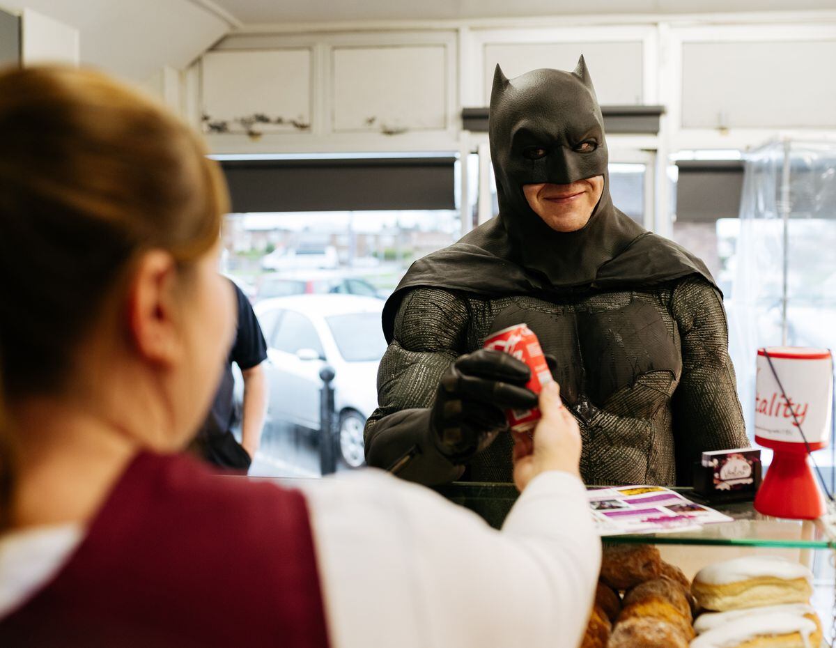 Batman helps put a smile on faces around the town