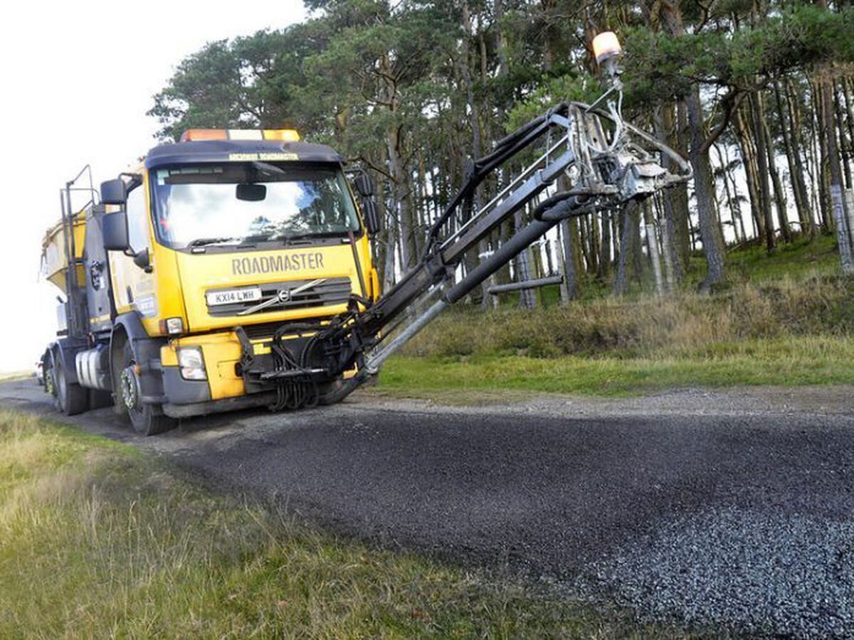 A Roadmaster tackling potholes in south Shropshire. Picture: Shropshire Council