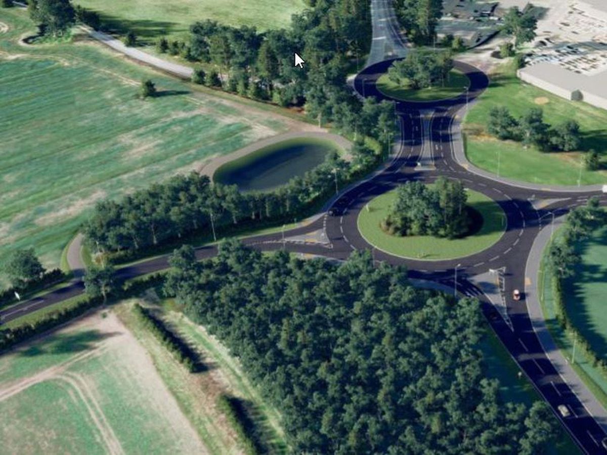 An artist's impression of how the relief road could look