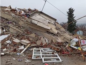 Homes hit by the earthquake