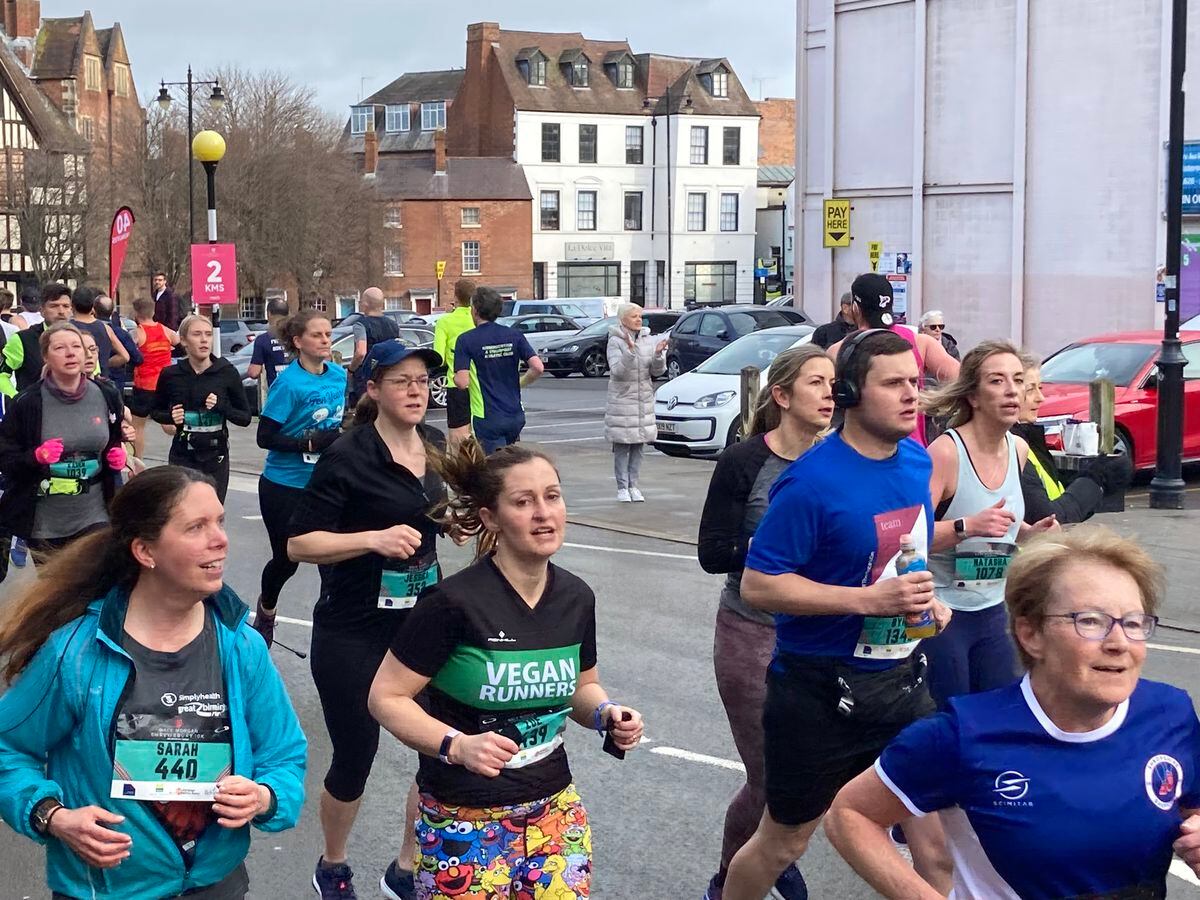 Runners during the Shrewsbury 10k
