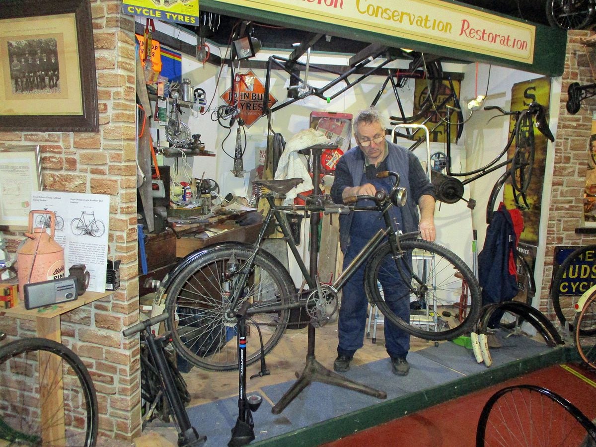 Peter Davies at the cycle museum